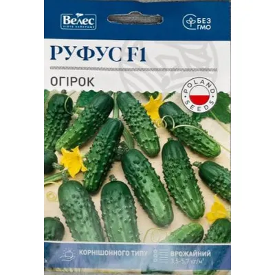 Огірок Руфус   F1  2,5 г МАКСІ 99656 Велес