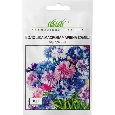 Проф насіння Волошка махрова Чарівна суміш 0,3г 00399