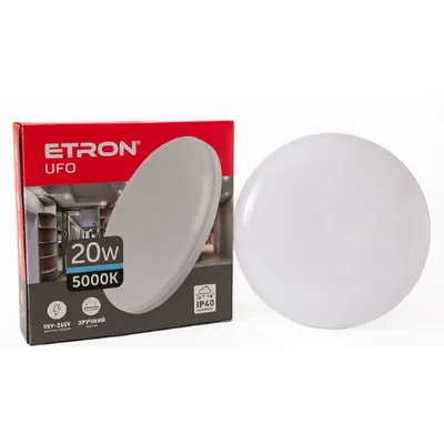 Світильник накладний 1- EIP - 908 20 Вт, 5000К, 1800 Лм, 15 см 16624 ETRON