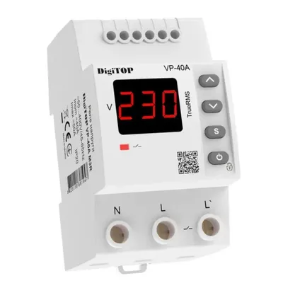 Цифрове  реле напруги  DigiTOP VP-40 А на дінрейку 0651