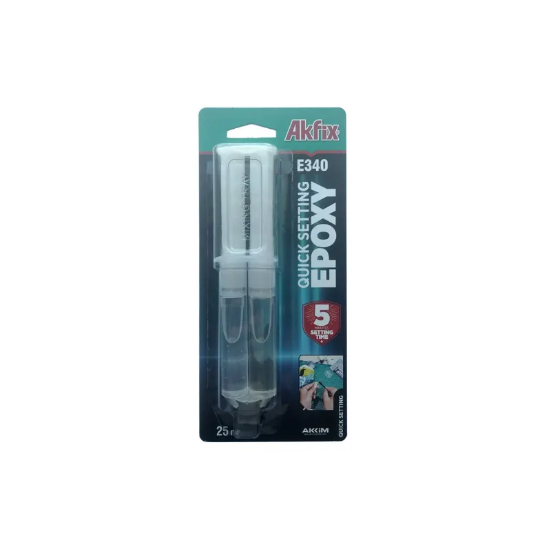 Клей  EPOXY Е340 25 мл в шприці 0706 Akfix 