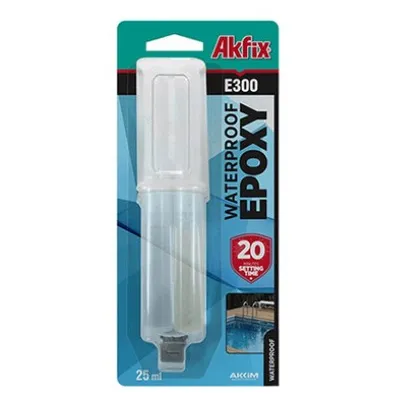 Клей  EPOXY Е300 водостійкий 25 мл в шприці 2542 Akfix