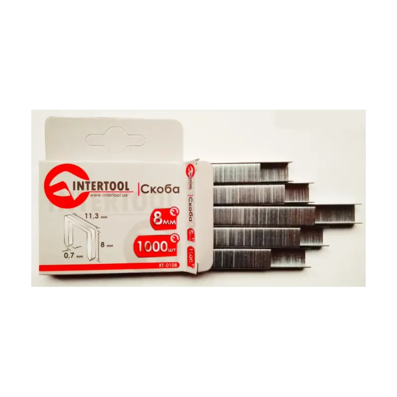 Скоба для степлера гартована  0128  8мм 3892 INTERTOOL 