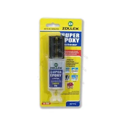 Клей епоксідний  шприц ZOLLEX  35гр 6564