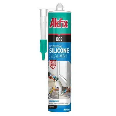 Клей силікон 100Е білий під пістолет 310 г 7290 Akfix
