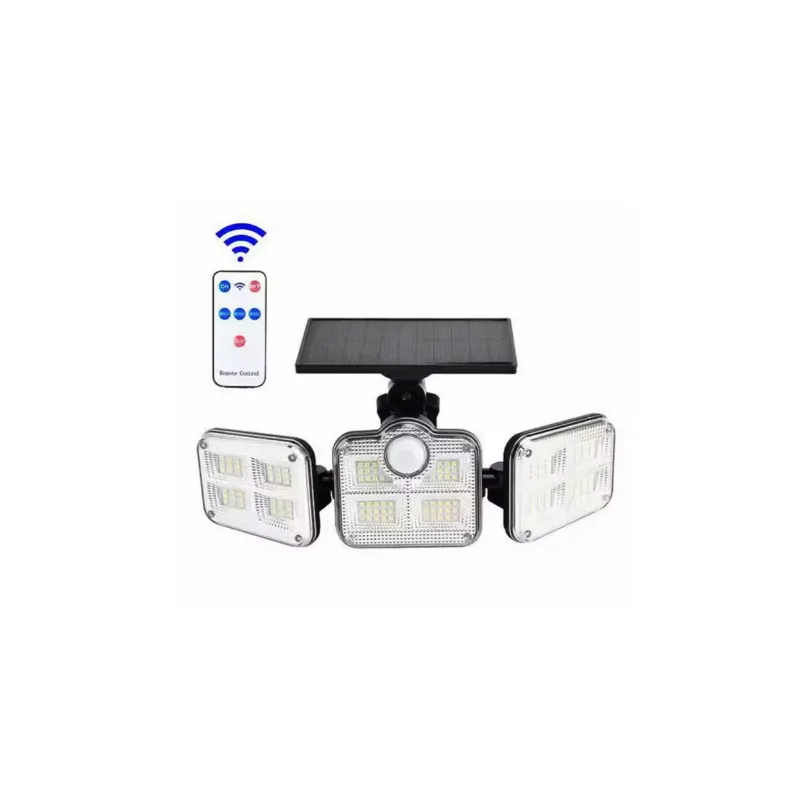 Світильник на сонячних акумуляторах Сонячний вуличний LED світильник Solar Lights Outdoor 122–138 LED з датчиком руху та захистом IP65 п228  - фото 1