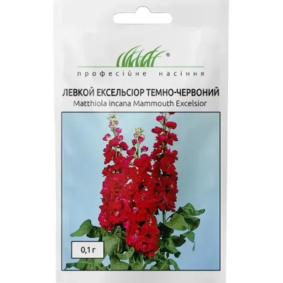 Проф насіння Левкой Ексельсіор темно-червоний  0,1г 00462