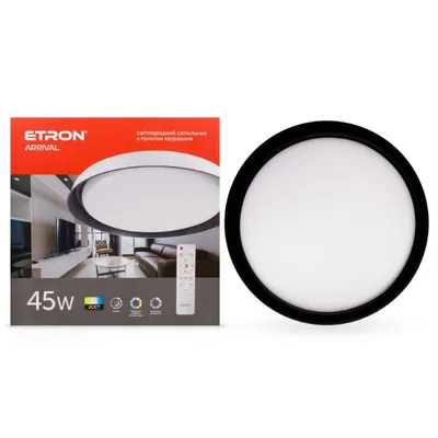 Світильник накладний SMART 2000-ESP-1 ARRIVAL 45 Вт, 3000/4000/6500К, 3150 Лм, 43 см  black/white 20712 ETRON