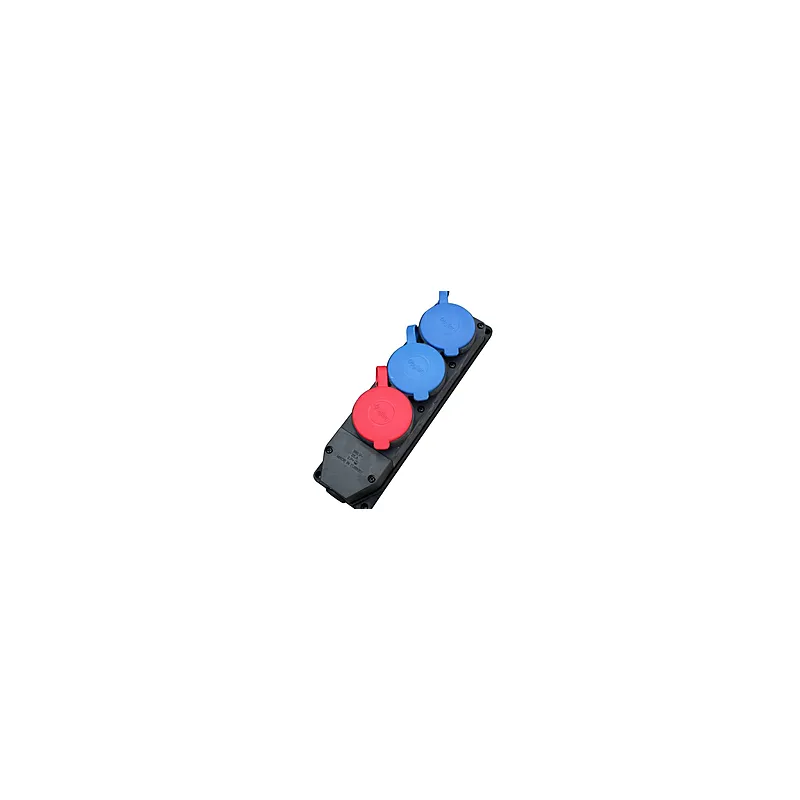 Колодка каучук потрійна стаціонарна 3P+PE 25A + PE2*16A 4429 