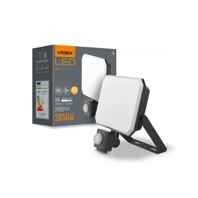 Прожектор VLE-F3-0505B-S 50 Вт, 5000К, 4750 Лм  з датчиком руху 10106 Videx
