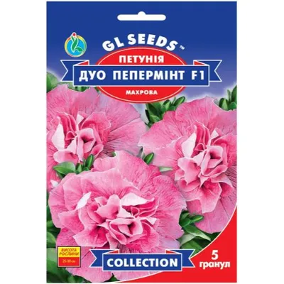 Петунія Дуо Пепермінт  F1 5 шт 20309 GL SEEDS