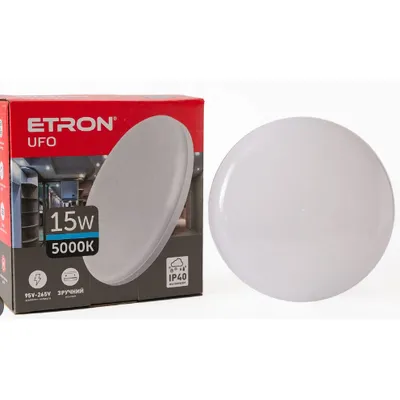 Світильник накладний 1- EIP - 905 15 Вт, 5000К, 1350 Лм, 12 см 16623 ETRON