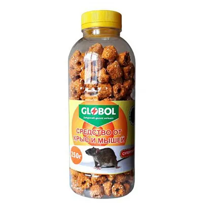 GLOBOL гранули від гризунів банка 250 г 0091