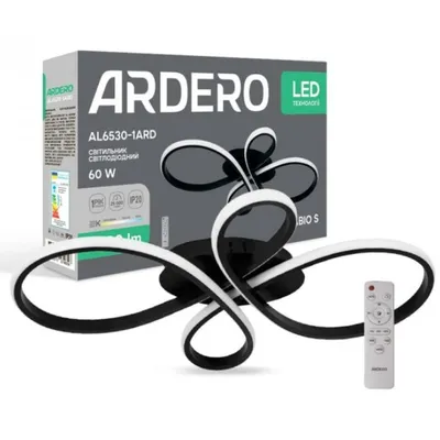 Люстра світлодіодна AL6530-1ARD 60W чорний 6530/4 ARDERO