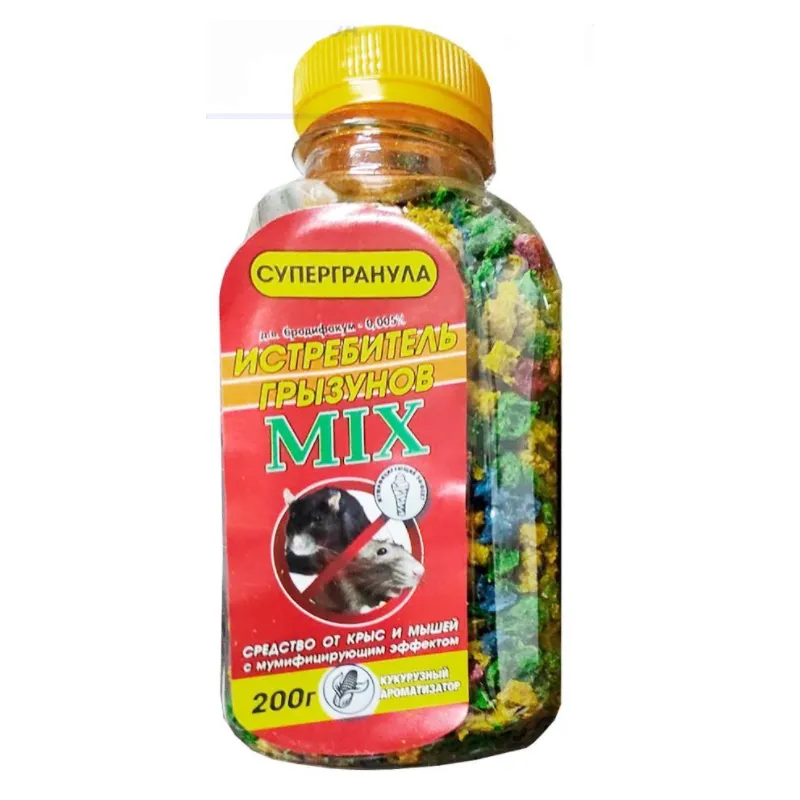 Винищувач гризунів  MIX 250 г (гранули) 0090 