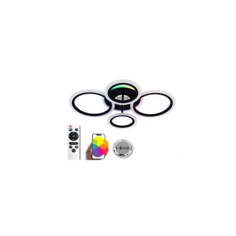 Люстра світлодіодна 46 Вт чорна  RGB + музична 1270/41 VALESO 