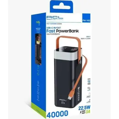 POWER BANK Портативний зарядний пристрій ACL PW-142 Fast 40000 мАг п117