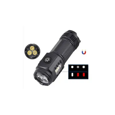 Ліхтар акумуляторний X-3L-3LED+3SMD (білий + червоний) вбудований акумулятор, магніт 0032