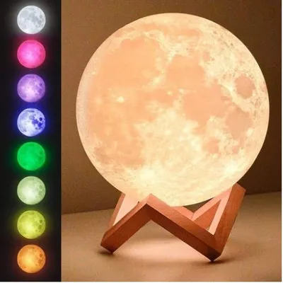 Світильник нічник Moon Місяць 3 Вт RGB 13 см 2087