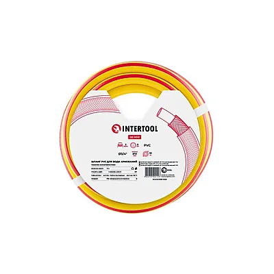 Шланг для поливу GE-4041 3/4 10 метрів тришаровий армований 6812 INTERTOOL