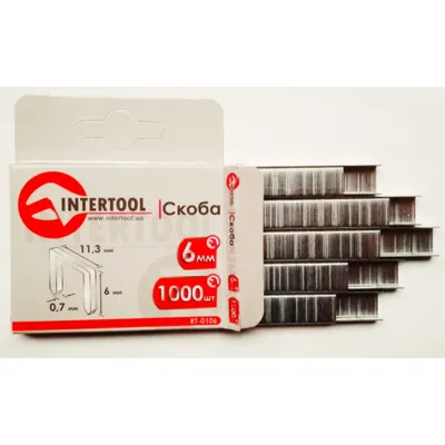 Скоба для степлера 0126  6мм розжарена 3891 INTERTOOL