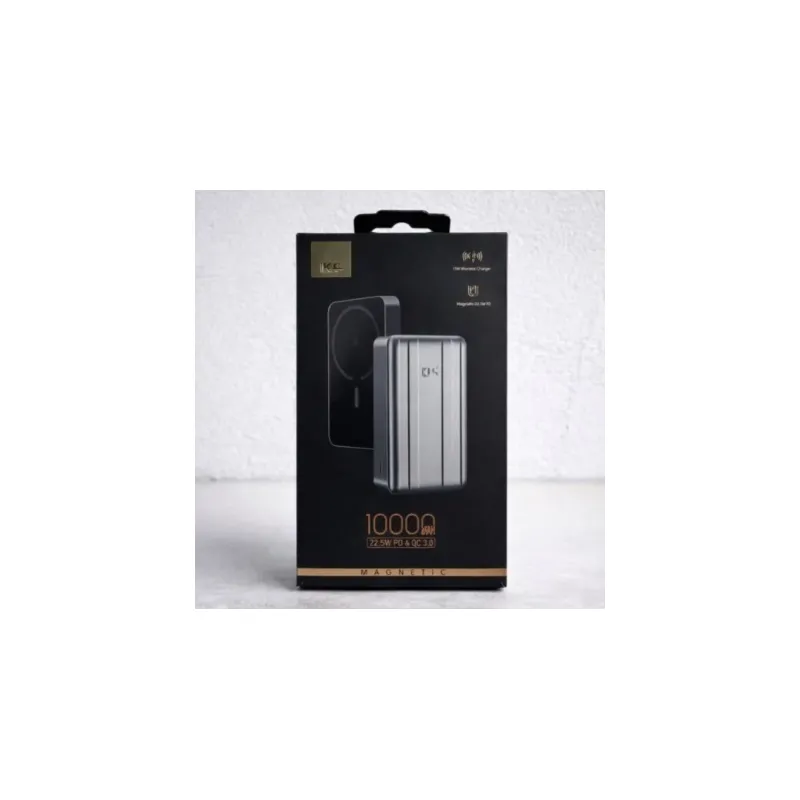 POWER BANK Повербанк King Power WPG-104 Magnetic 10000 mAh з бездротовою зарядкою MagSafe та швидкою зарядкою QC 3.0 / PD 22.5W п185 