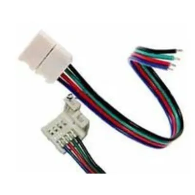 З'єднувач для світлодіодної стрічки  RGB провід + 1 затискач 5050 Lemanso