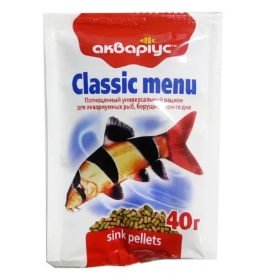 Корм Акваріус тонучі гранули 40 г 357 Продукт