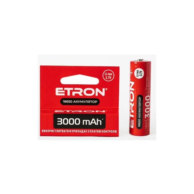 Акумулятор 18650 3000 mAh 0737 ETRON 