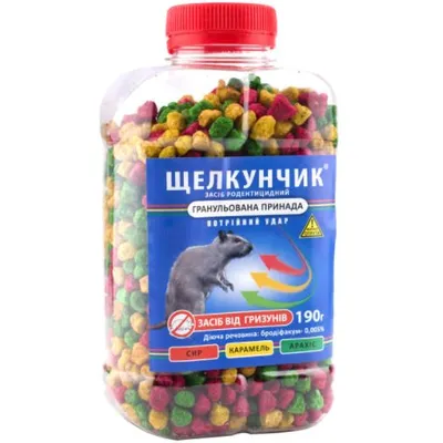 Щелкунчик гранули від гризунів 190 г мікс 2805