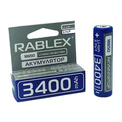 Акумулятор RABLEX - 18650 3400 mAh з захистом 4362