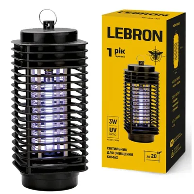 Світильник для знищення комах 3 Вт ультрафіолетовий П5089 LEBRON