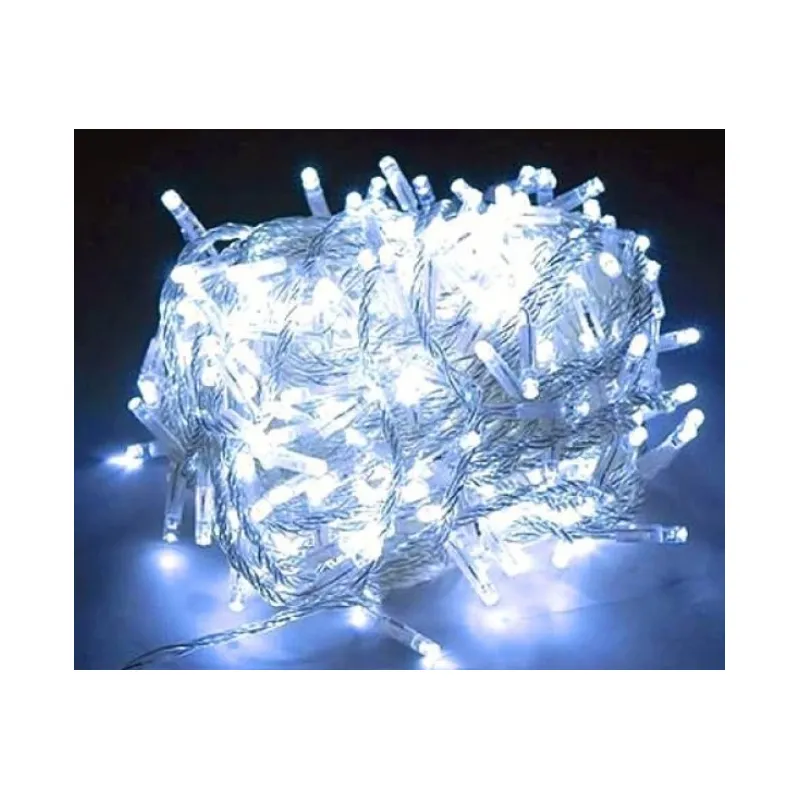 Гірлянда 100LED 9 м прозорий провід білий  2442 