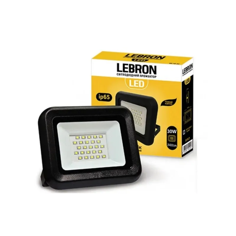 Прожектор 12 В 30 Вт, 6200К, 2400 Лм 170930 LEBRON 