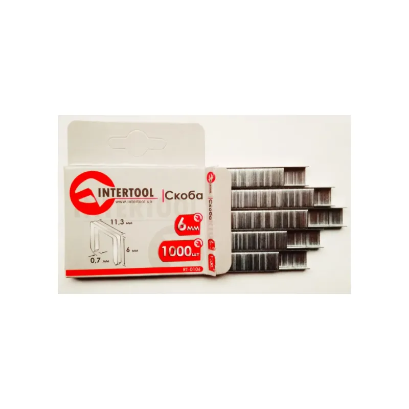 Скоба для степлера 0126  6мм розжарена 3891 INTERTOOL 